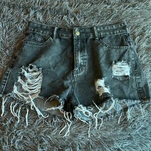 Black Jean Shorts Size Large